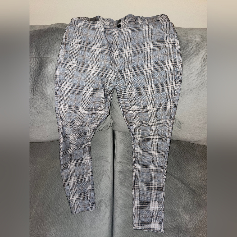 Gray Plaid Pants